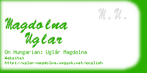 magdolna uglar business card
